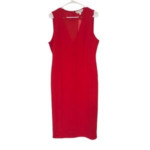 The Drop Women's XL‎ Vivid Magenta Red Sleeveless Sheath Dress Career NWT